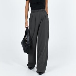 Mid to High Waisted Trouser Pants in Charcoal, size 2 can fit between 2-4